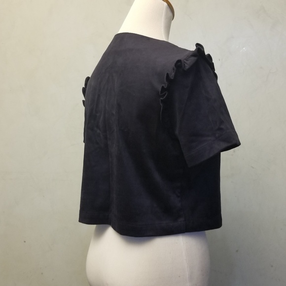 Zara faux Suede Beaded Crop Top (G5) - Picture 6 of 7